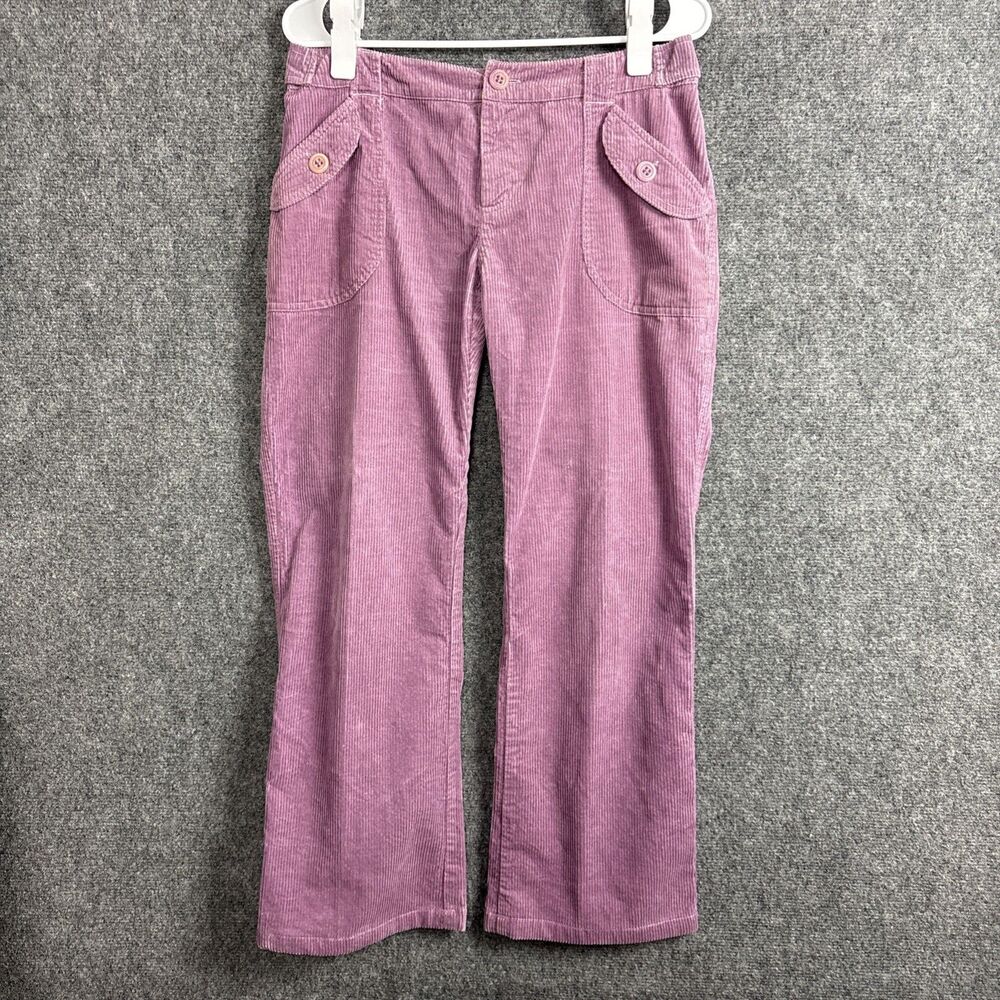 MaxMara Weekend Corduroy Crop Pants Womens Size 10 Purple wide Leg